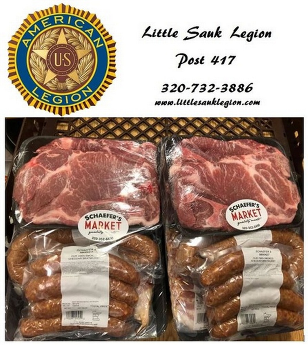 Meat Raffle @ Little Sauk Legion - Sep 29, 2023 - Sauk Centre Area